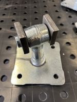 Tor Scharnier mit Platte, mass verstellbar, zum Anschweissen