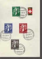 feuillet timbres 236 à 239  Zurich 1939