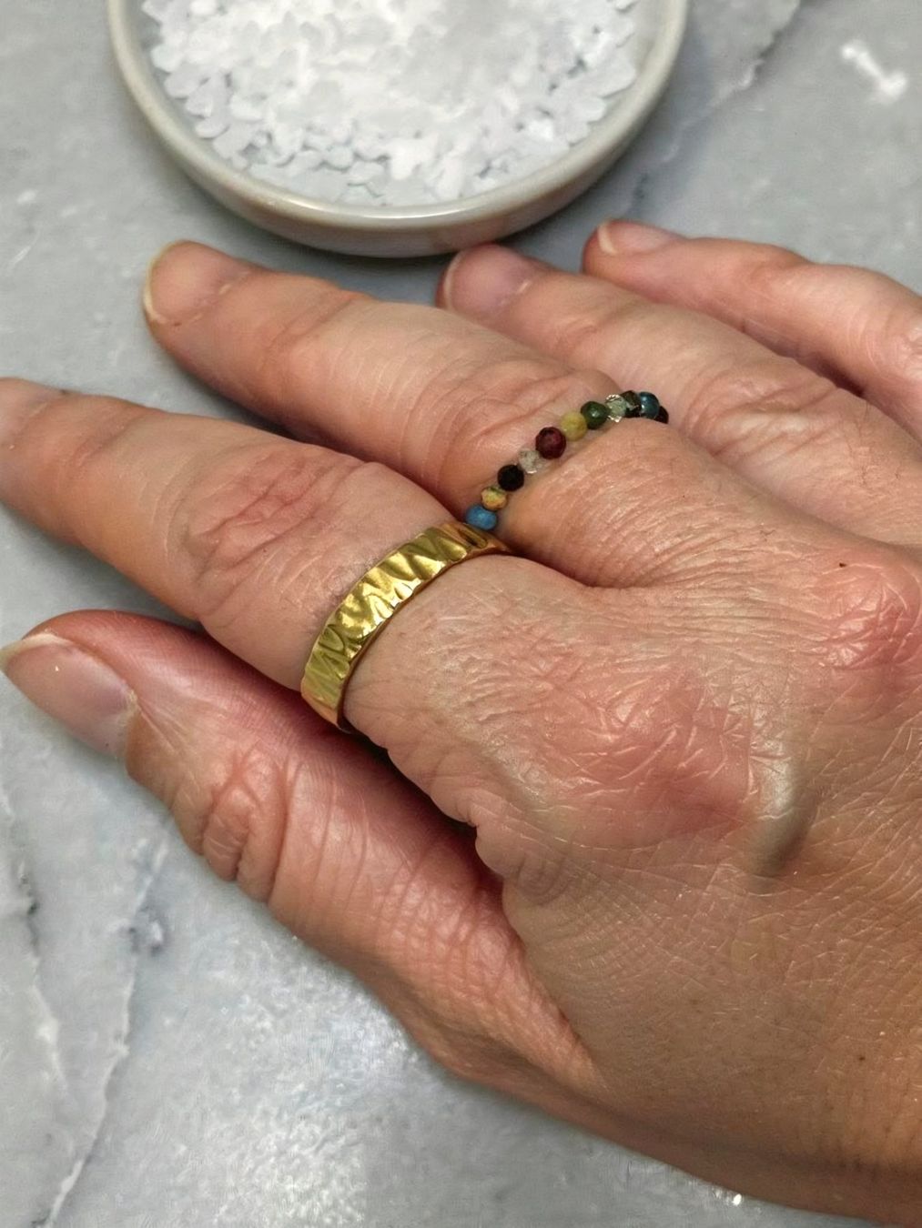 Anelli: Funkelring Edelstein-Mix, Ringgrösse 53-58 – Nuovo e nell'imballaggio originale da Aarau venduto da Schmuckhoehle_MD 5