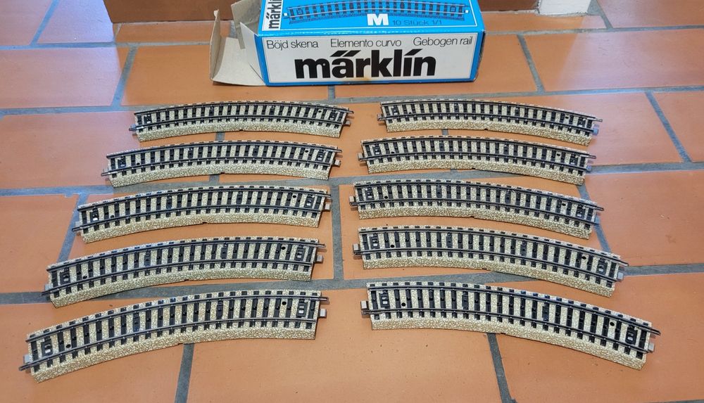 Märklin H0 - 5100 - Binari Di Modellini Di Treni  100  - Binari A Forma Di 'M', Confezione Degli Anni 60