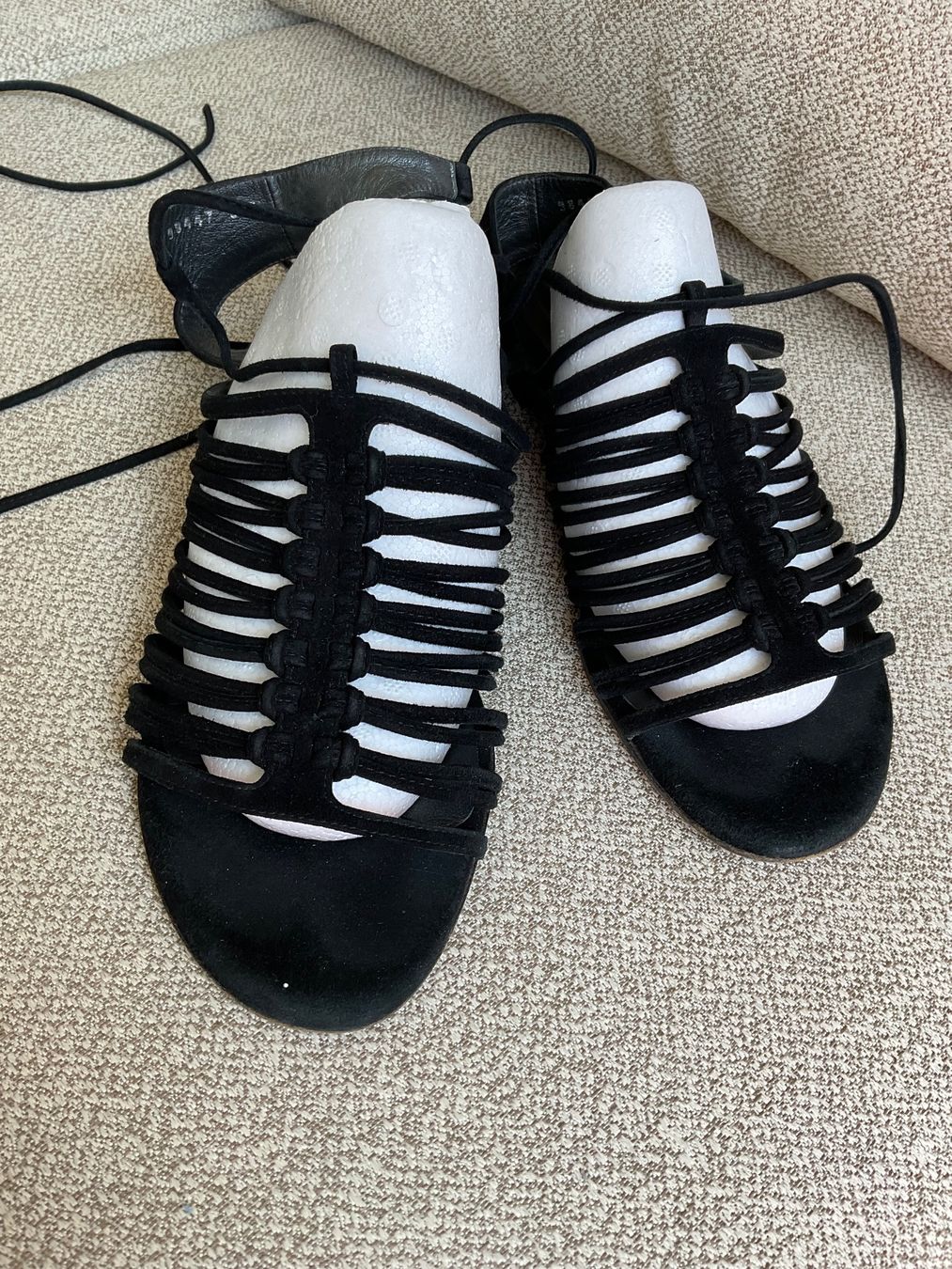 Stuart Weitzman Scarpe da donna: Stuart Weitzman Leder Sandalen Gr 38.5 schwarz – Usato da Urdorf venduto da alda02 2