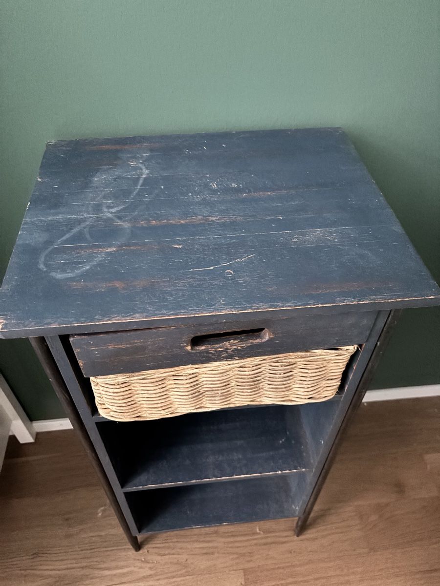 Scaffali: Small cabinet with drawer and shelves blue – Usato da Zürich venduto da O.Bond 3