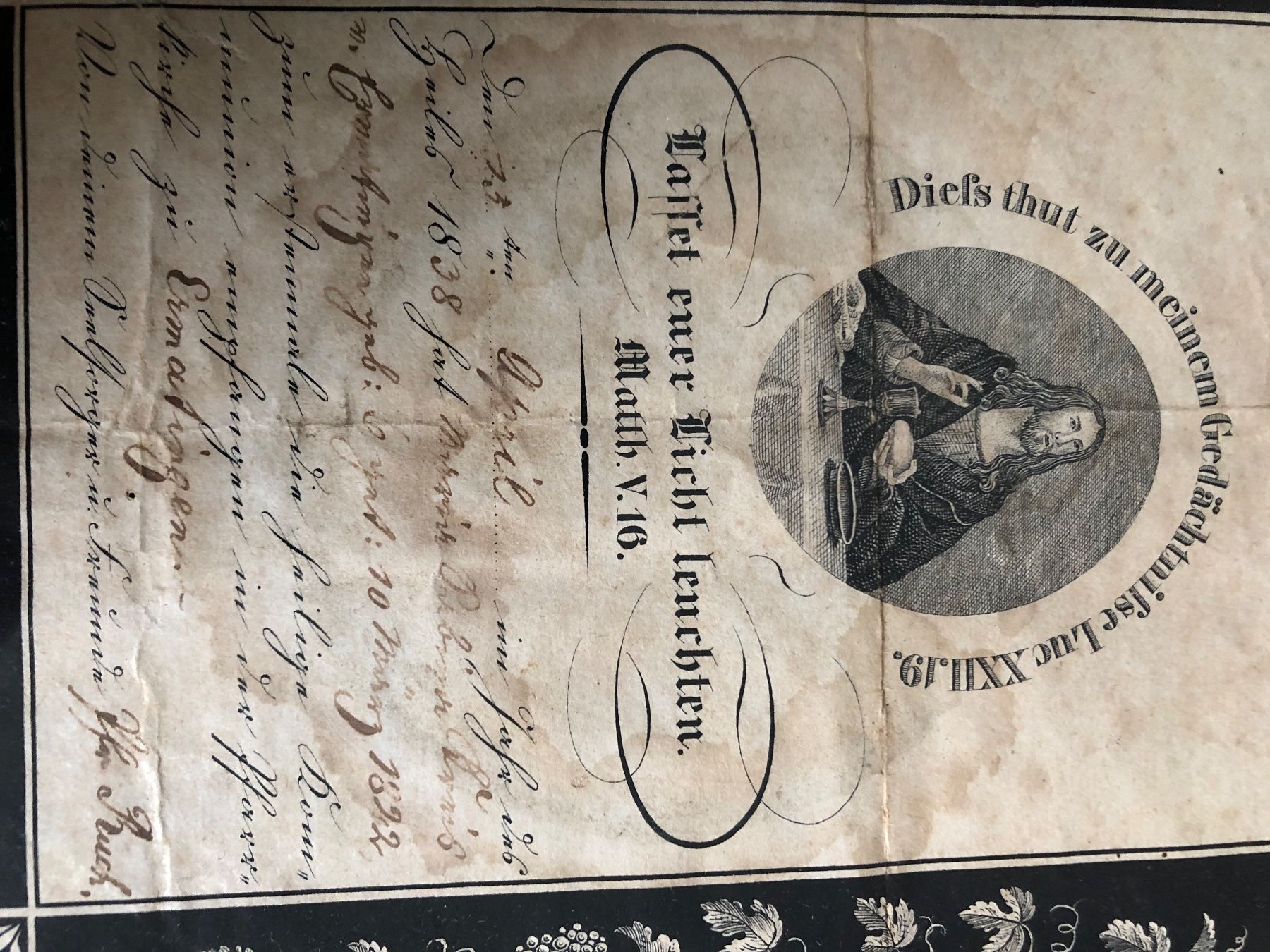 Poster & Bilder: Confirmation Antikes Bild  1838 – Gebraucht aus Buchs ZH von Obstgarten78 5