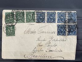 Brief Deutsches Reich nach Brasilien, Mehrfachfrankatur