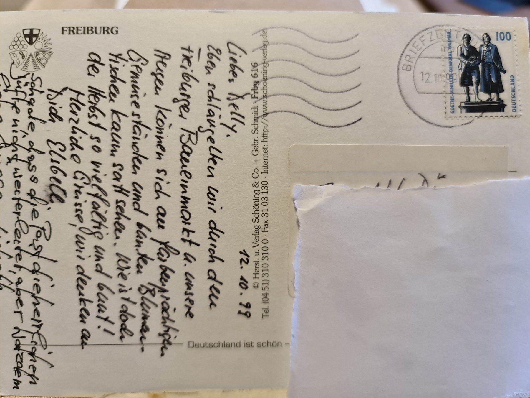 Cartoline postali: Ansichtskarte Freiburg – Usato da Dintikon venduto da Vexi 1