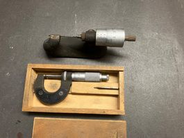 2 Mikrometer ca. 1950 aus der Uhrenindustrie