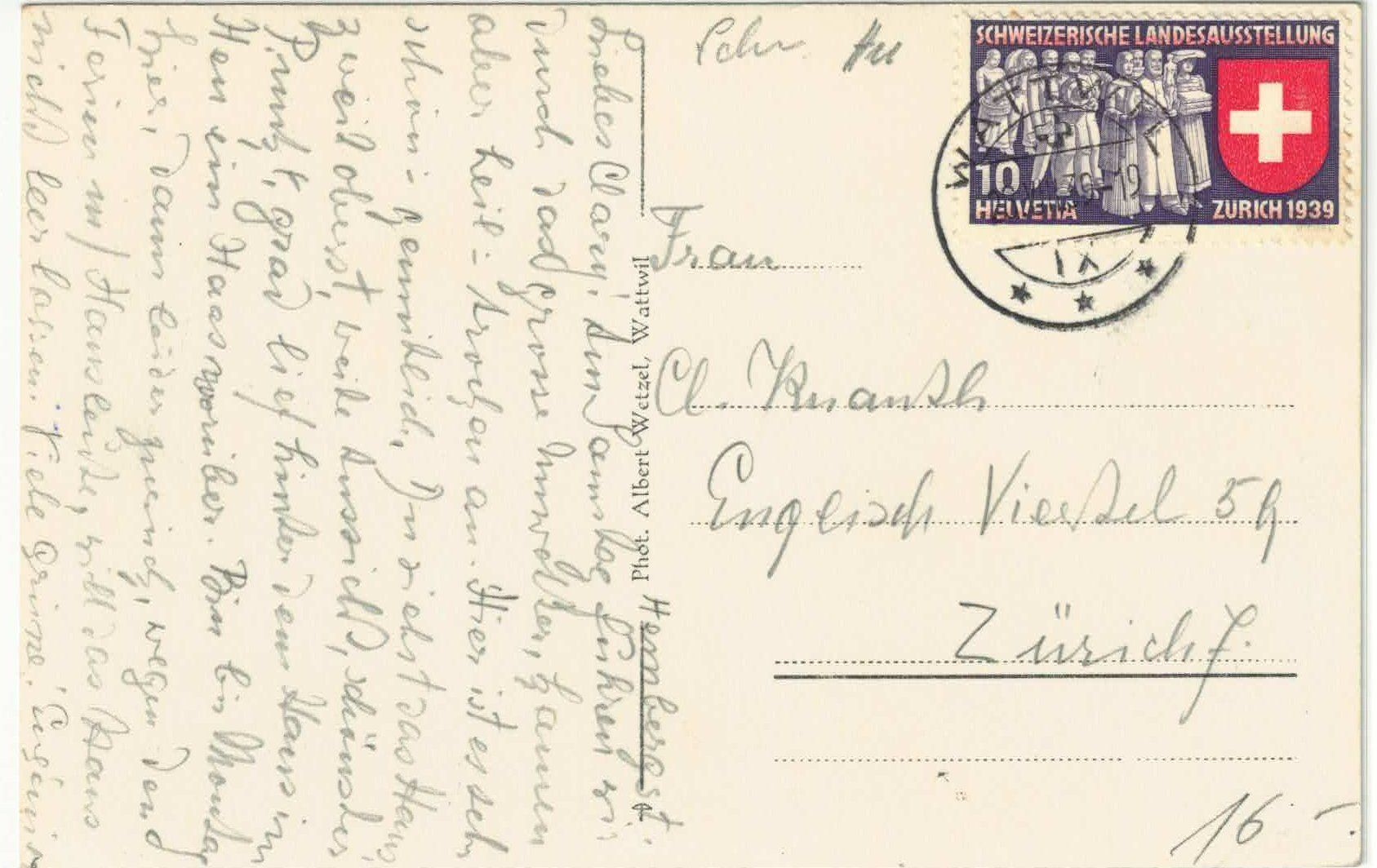 Cartoline postali: Wattwil Toggenburg - Generalansicht – Usato da Ettingen venduto da Kartenplanet 1