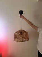 Hängelampe Rattangeflecht beige sehr guter Zustand