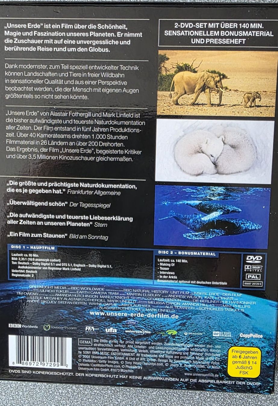 Tutti i DVDs: DVD Unsere Erde  - Special Edition – Usato da Oetwil am See venduto da fineli2 2