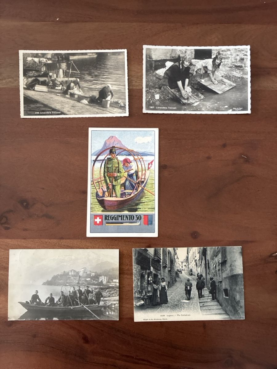 Cartoline postali: 10 Ansichtskarten Schweiz diverse vom Ticino 2 – Usato da Oftringen venduto da Cla.vD.74