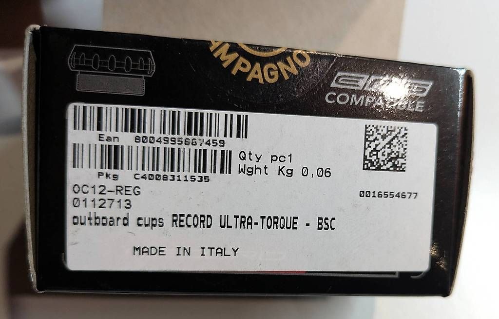 Campagnolo Pezzi di ricambio: Campagnolo BSA Ultra Torque Lagerschalen – Nuovo e nell'imballaggio originale da Bösingen venduto da Geybi 1