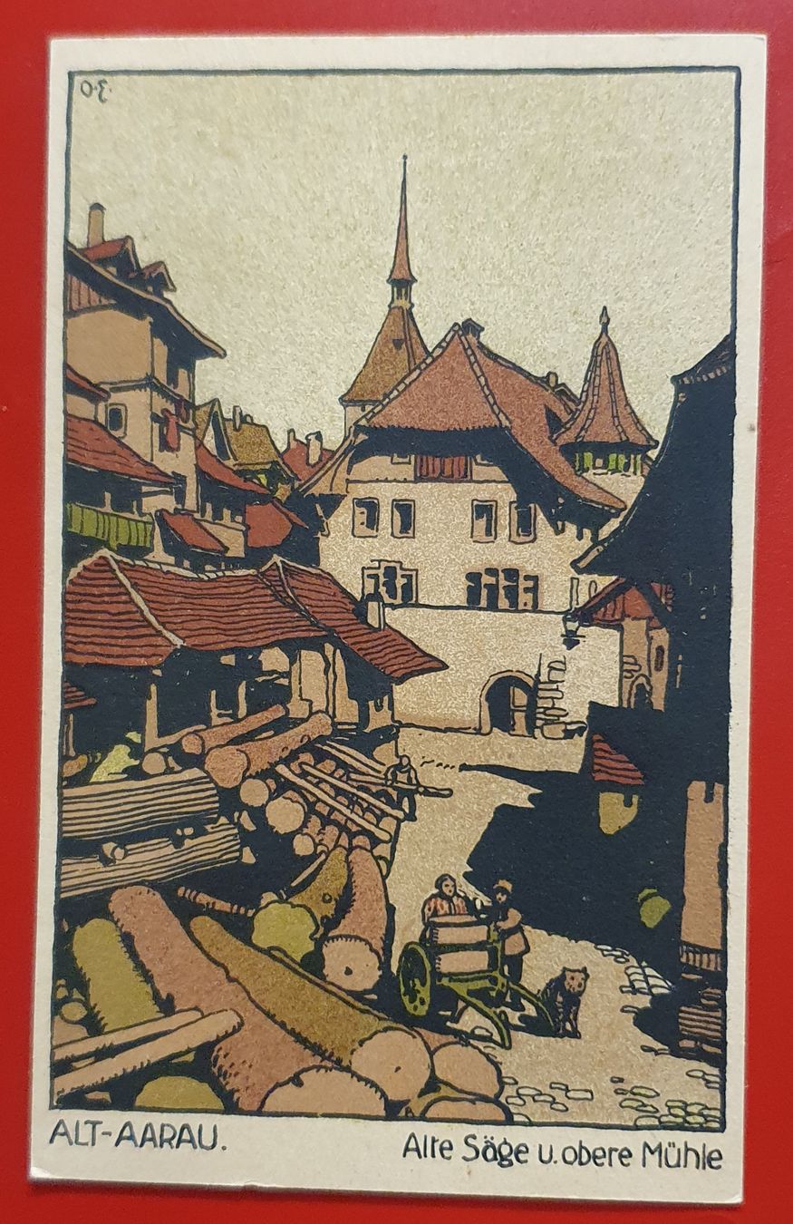 Cartoline postali: 3 Ansichtskarten von Alt - Aarau – Usato da Kreuzlingen venduto da Rschweiz1 1
