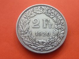 2 Fr.  1920  Vorzüglich  -  Ungereinigt  -