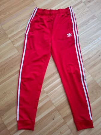 Adidas Hose, Gr. 164, rot mit Streifen - Top Zustand!