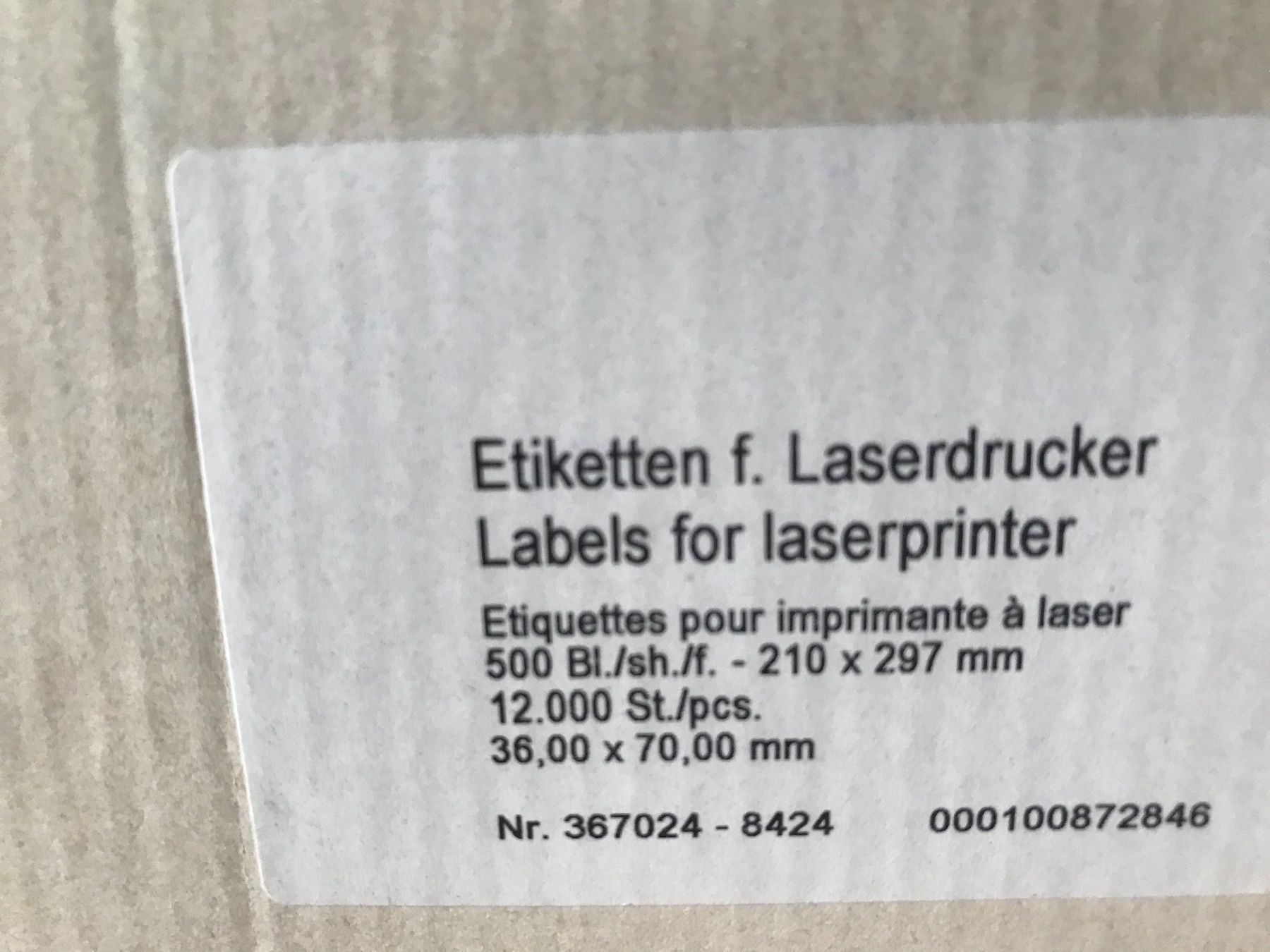 Autocollants: Etiketten für Laserdrucker – Neuf (Voir description) à stäfa par brandy66 1