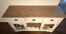 Sideboard Kommode weiss Holz rustikal Landhausstil