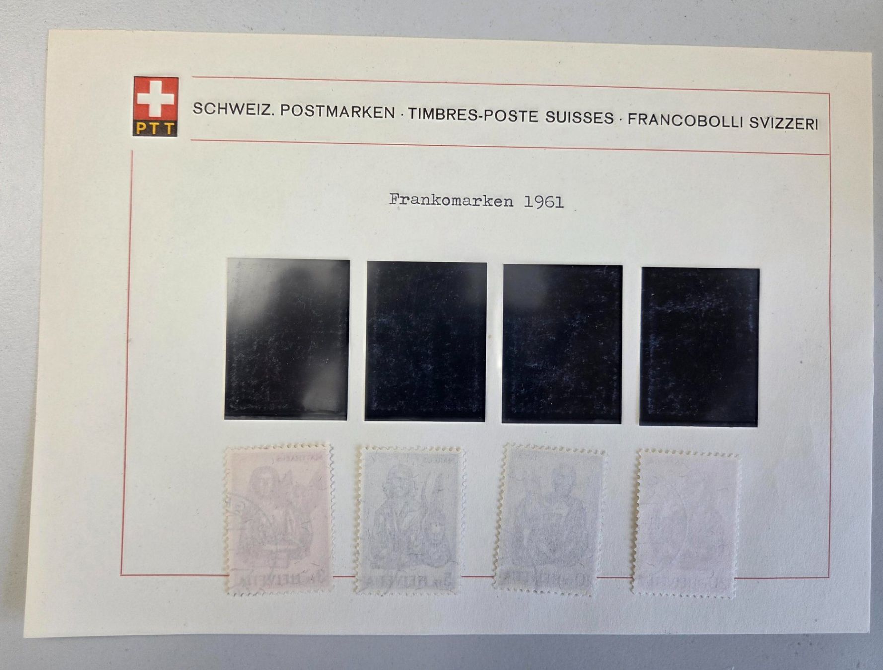 Tutti i francobolli: Schweizer Briefmarken-Set von 1961, Evangelisten – Usato da Luzern venduto da Kartenansicht 1