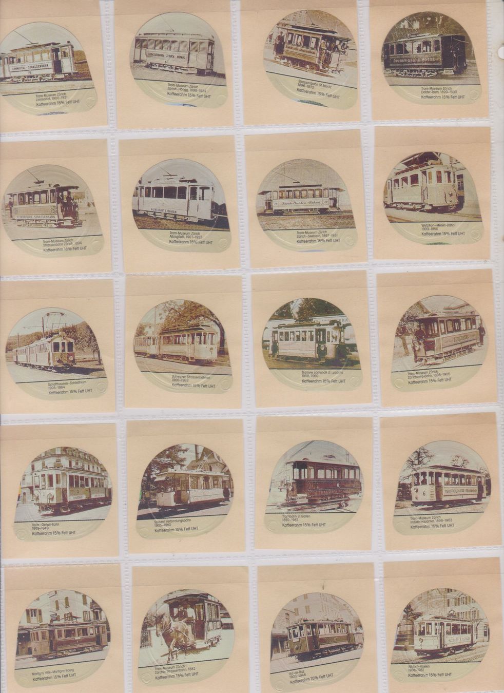 Kaffeerahmdeckel: lot opercules Tram - Strassenbahn - tramways ... – Gebraucht aus Bex von Canouille 4