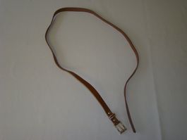 Gürtel hellbraun Kunstleder mit Schnalle Länge 105cm