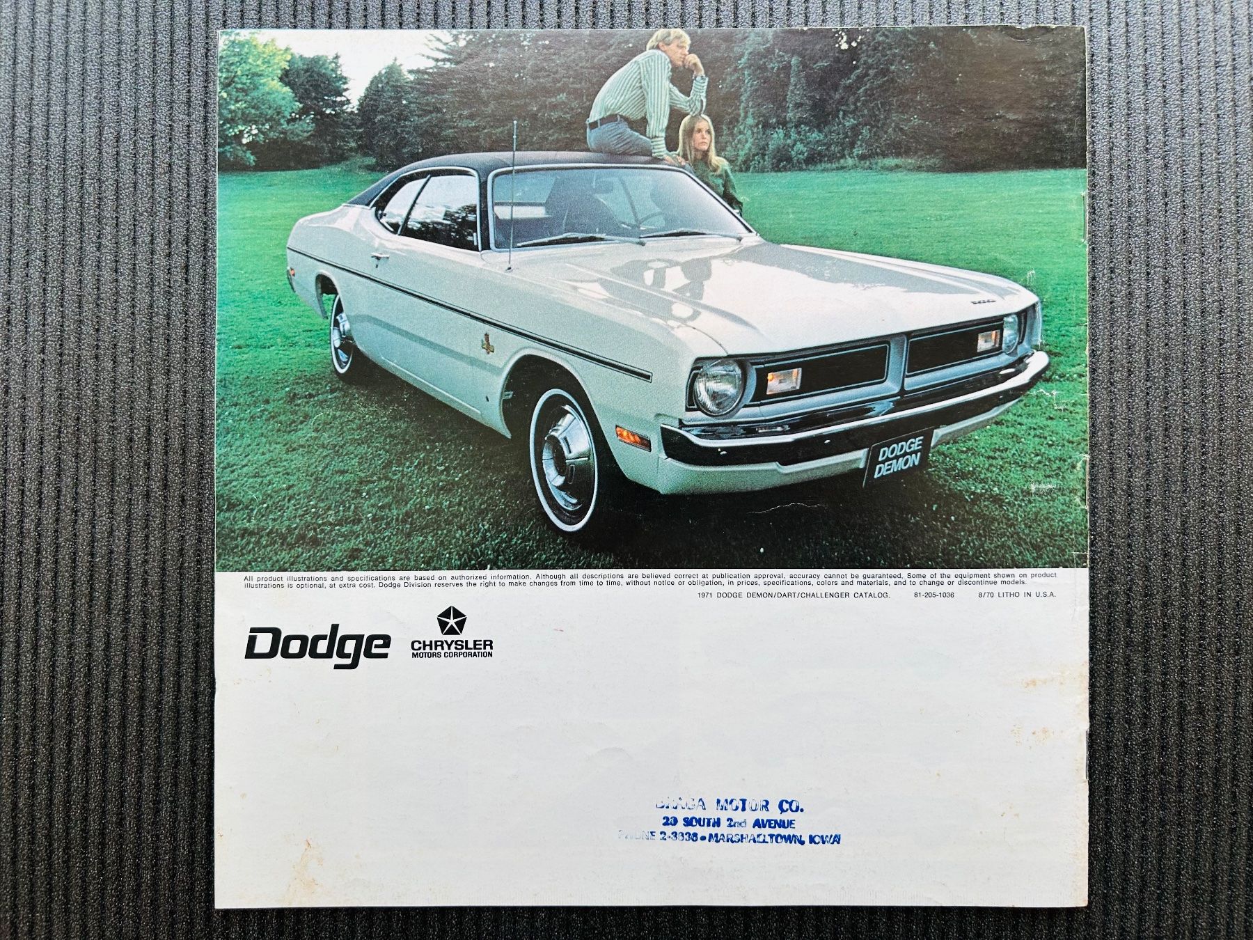 Dodge Documenti: Dodge Original Brochure 1971 Challenger Dart Demon – Usato da Herrliberg venduto da Nomad504 7