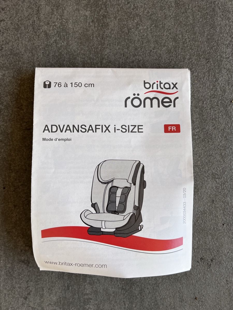 Britax Römer Seggiolini per auto: Siège enfant britax römer Advansafix i-Size – Usato da Yverdon-les-Bains venduto da Fdurussel 4