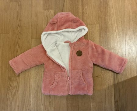 Baby Jacke Plüsch mit Kapuze - guter Zustand - Grösse 74