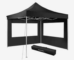 Pavillon Olivia schwarz 3 x 3 m, mit Aluminiumgestell
