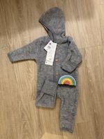 Neu Engel Wollfleece Overall Grau Grösse 62/68