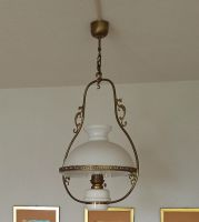 Deckenlampe Messing Glas