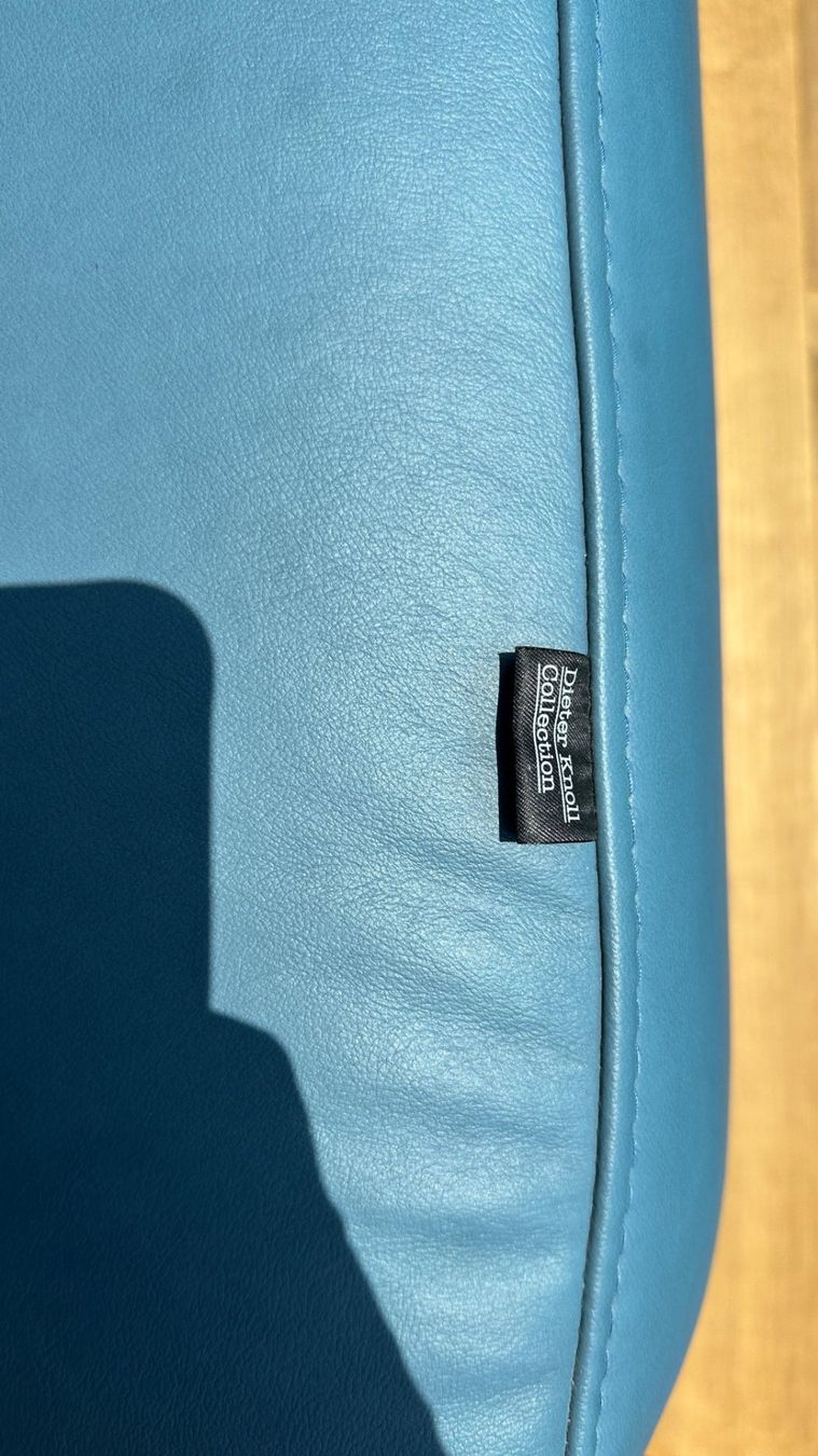 Knoll Divani: Dieter Knoll ECKSOFA Echtleder Blau/Grau – Usato da Rombach venduto da ste_t2gx 1