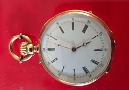 Gelb Gold 750 Taschen Uhr