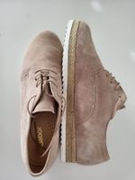 Gabor Damen Schnürschuhe Gr. 39 - hellbraunes/rosa Wildleder