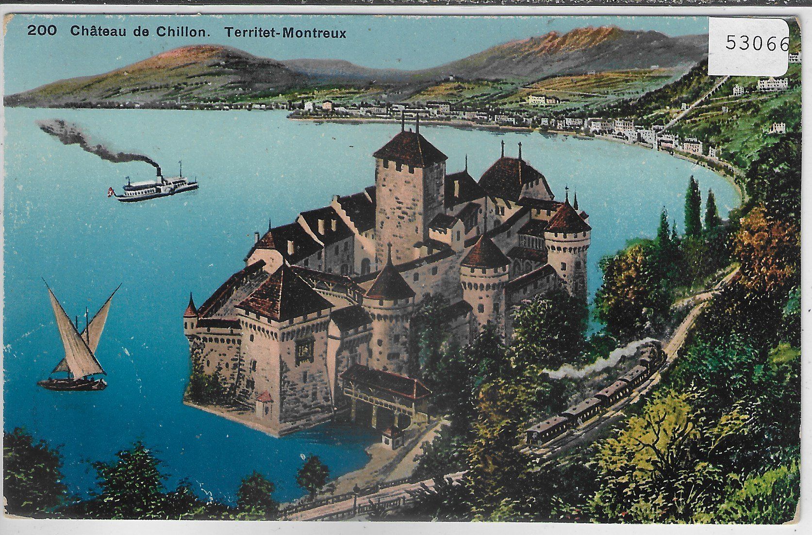Ansichtskarten: Chateau de Chillon - Territet-Montreux - Litho – Gebraucht aus Ettingen von Kartenplanet