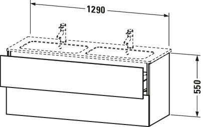 Duravit Mobili per bagno: 2 x Waschbeckenunterschrank Duravit L-Cube gross/klein – Usato da Rheinfelden venduto da sar_6h2y 2