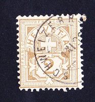Ziffer Nr. 80, gest. Schweizerhalle 1.XI.08(9), Faserpapier