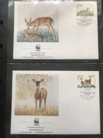 WWF nied. Antillen 1992 Weisswedelhirsch Satz Ersttagsbriefe