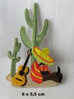 MEXICO - SIESTA - Aufnäher - Aufbügler - Stickerei - 8x5,5cm