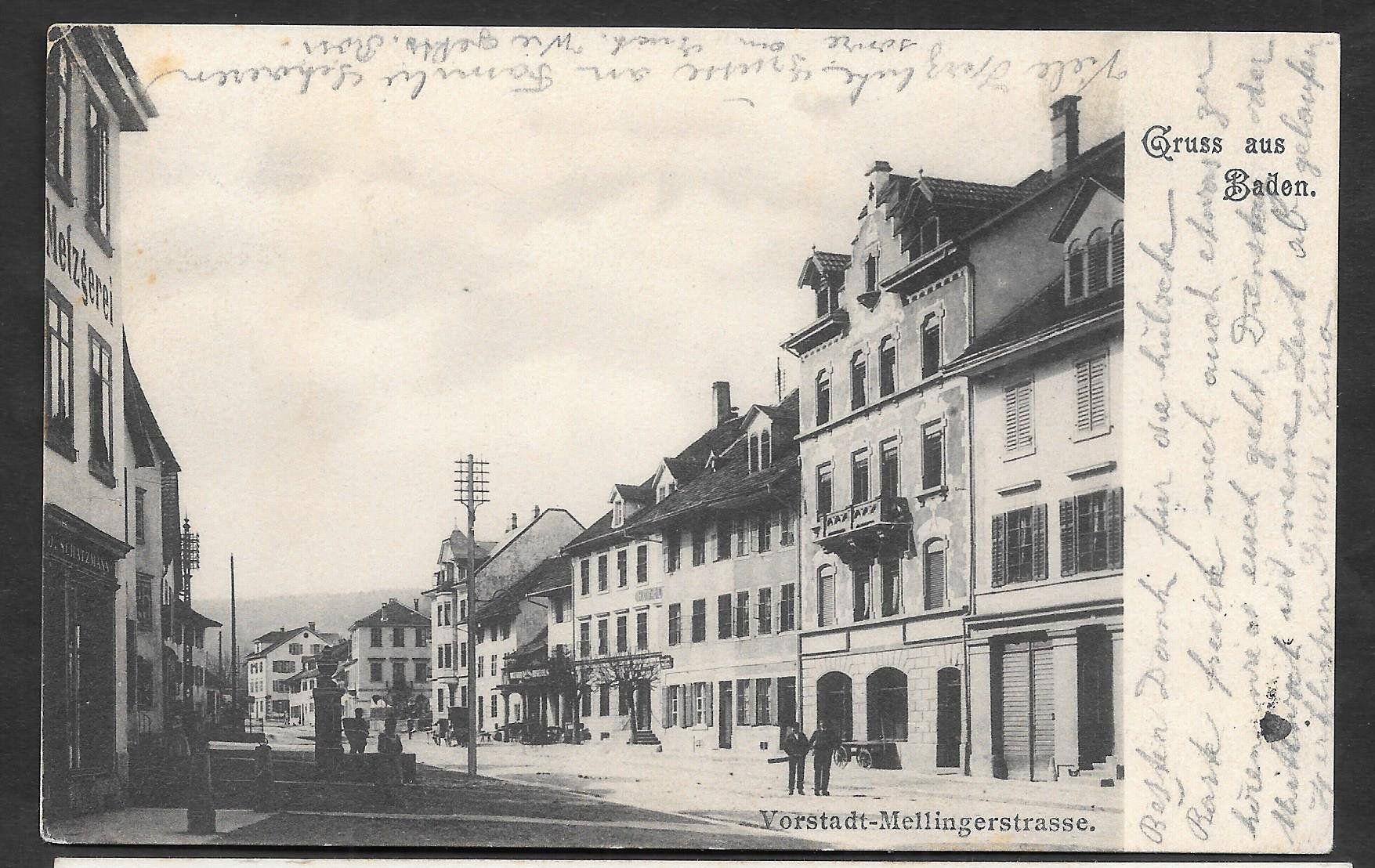 Cartoline postali: Baden Vorstadt Mellingerstrasse – Usato da Olten venduto da clotaldi