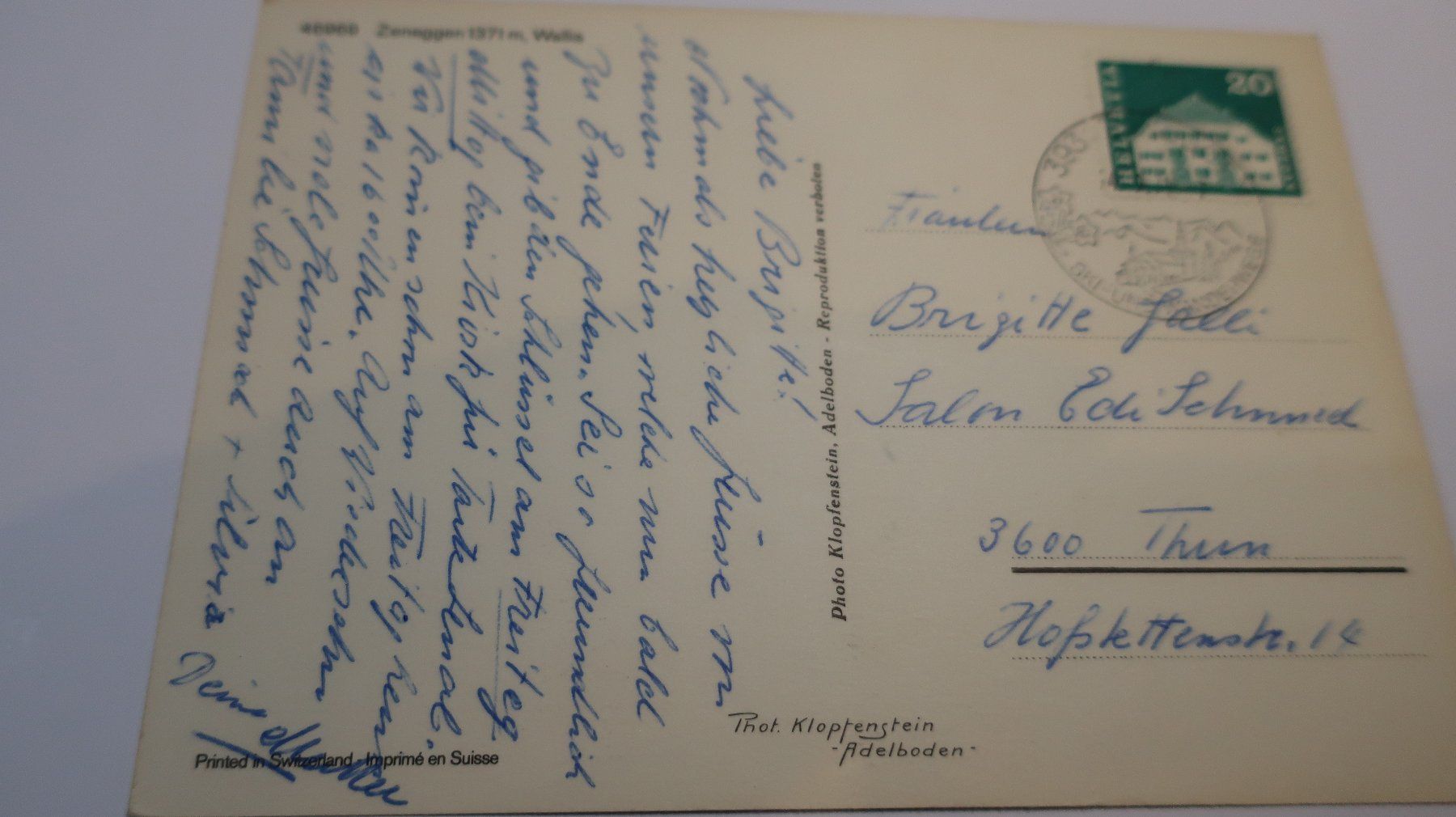 Ansichtskarten: Zeneggen Wallis Multivues  1971 – Gebraucht aus Cormoret von Pascalll2001 4