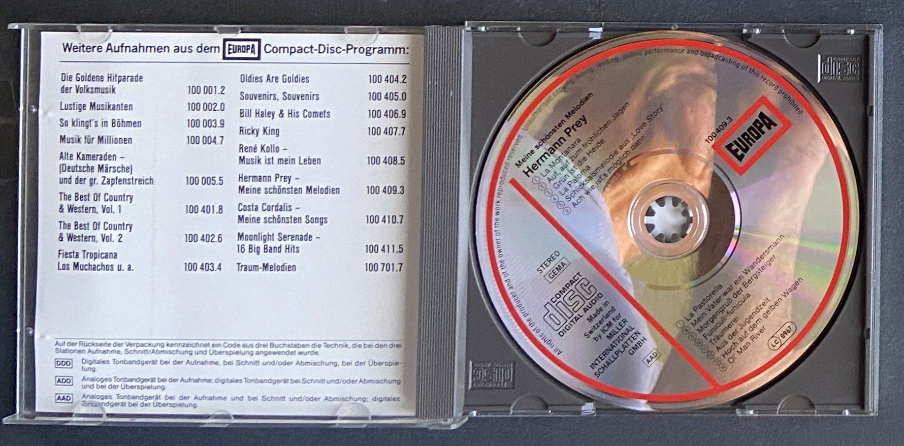 CDs: Klassik CD Hermann Prey "Meine schönsten Melodien" – D'occasion à Böckten par Hansi36 1