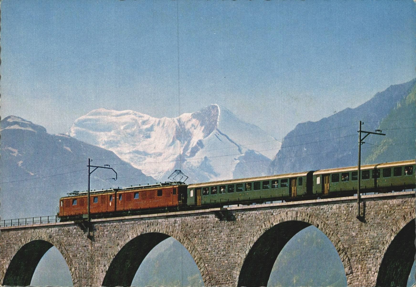 Cartes postales: Eisenbahn Kanderviadukt BLS Frutigen – D'occasion à Luzern par Kartenansicht