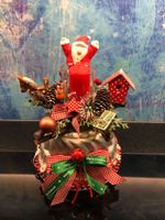 Weihnachtsdeko Weihnachtsmann Kerzendeko Vintage Gugelhupf