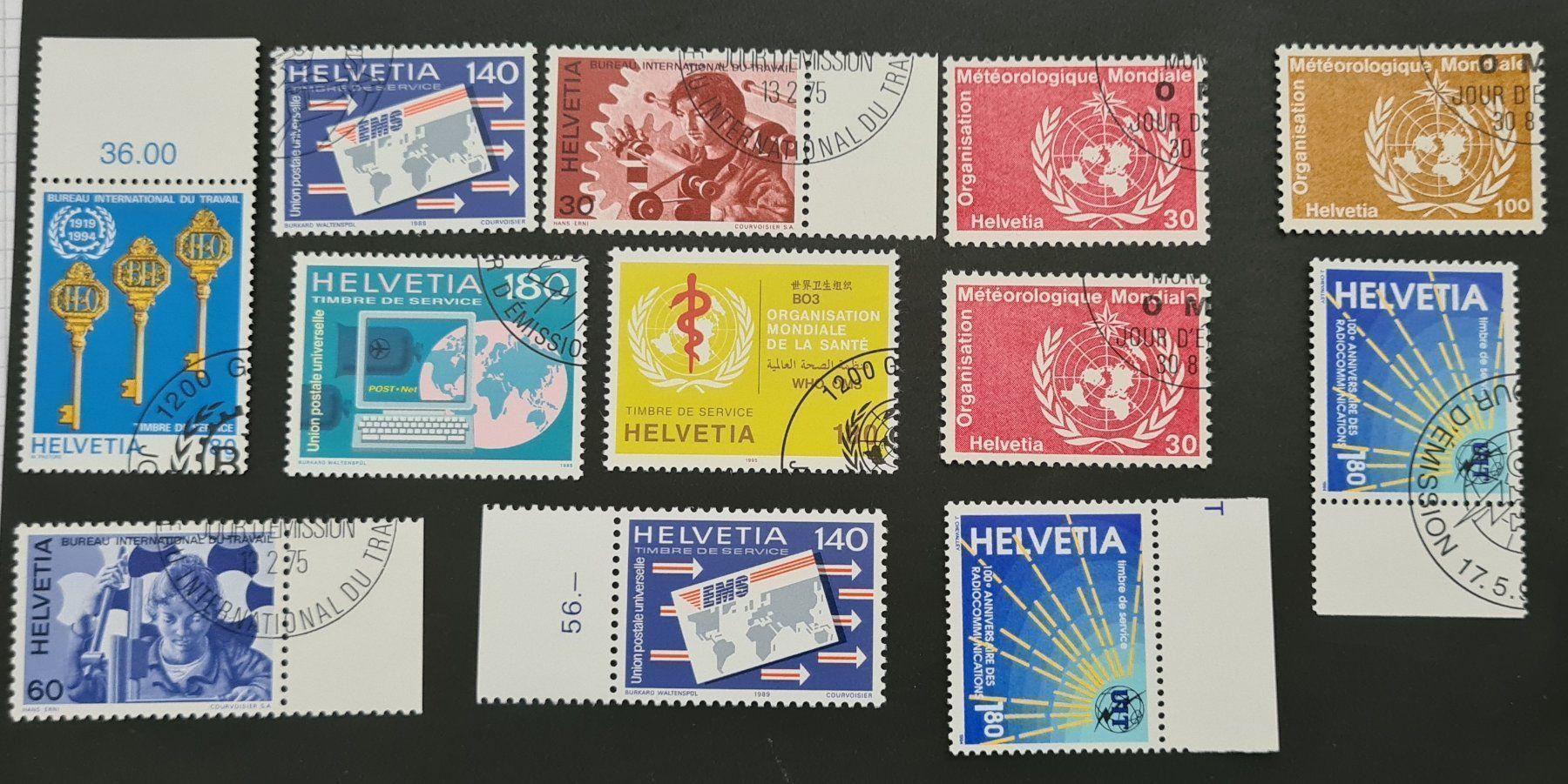 Tutti i francobolli: Ämter Schweiz – Usato da Oberglatt ZH venduto da Pacos2000