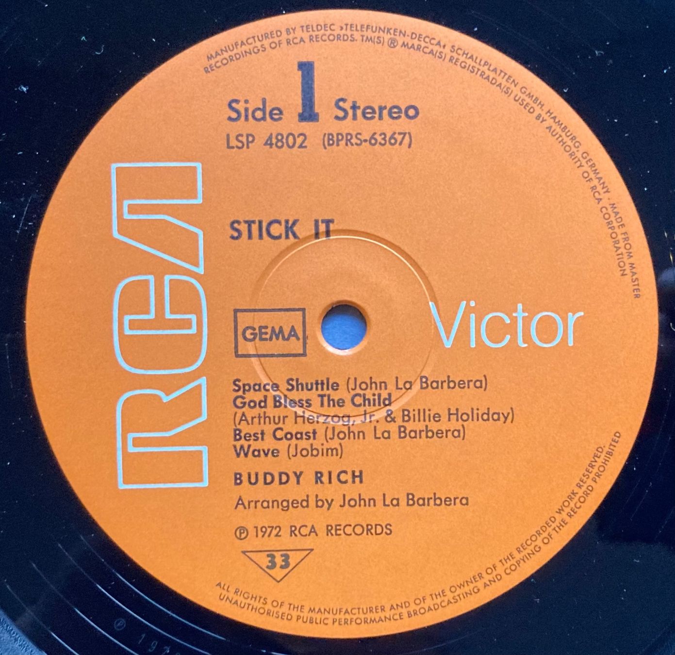 Schallplatten: BUDDY RICH - STICK IT – Gebraucht aus Poliez-Pittet von Newtown-Records 2