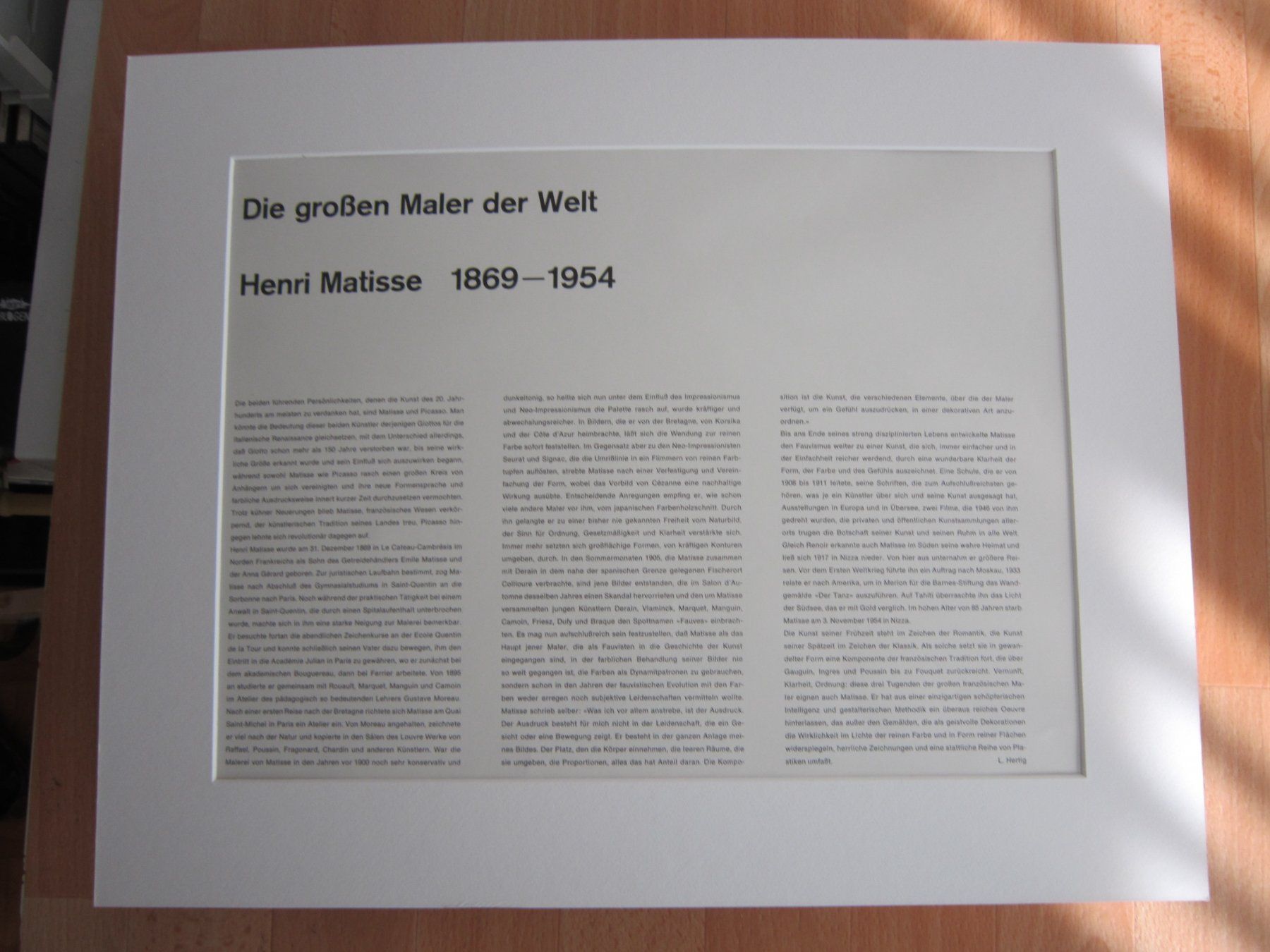 Poster & Bilder: 5 x Henri Matisse 1869 - 1954 – Neu (gemäss Beschreibung) aus Oberwil BL von Kompa 5