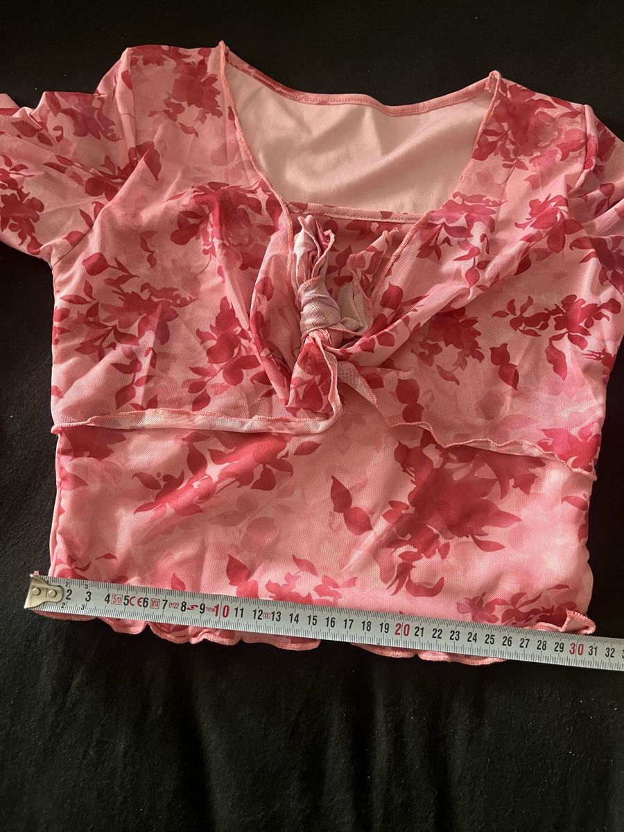 Top: Mesh Top pink Blumenmuster Grösse S neu – Nuovo (secondo la descrizione) da Olten venduto da sae_82z2 3