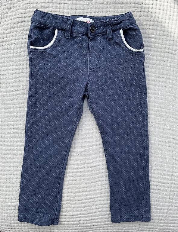 Pantaloni: Gr.92, Stoffhose blau mit Glitzerpünktchen – Usato da Gattikon venduto da AnnettFloh