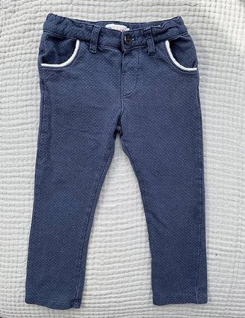 Gr.92, Stoffhose blau mit Glitzerpünktchen