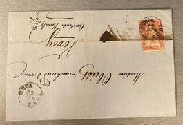Alter CH Falt-Brief von 1860 mit Strubeli 15 Rp.