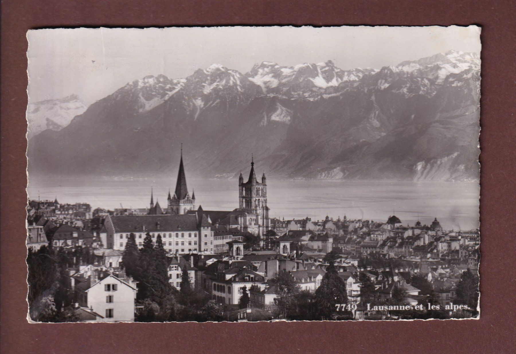 Ansichtskarten: LAUSANNE et les Alpes - 1941 – Gebraucht aus Pully von nicecards